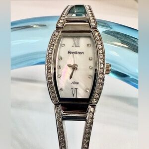Vintage Armitron Swarovski Crystal Dress Watch